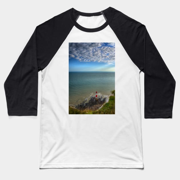 Beachy Head Lighthouse Baseball T-Shirt by Nigdaw